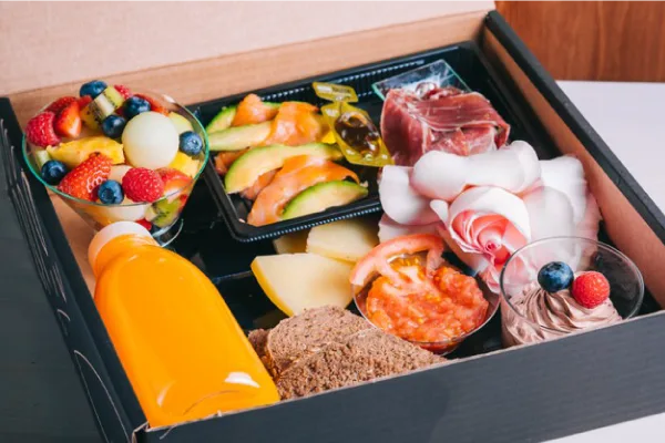 Caja desayuno preparada para entrega
