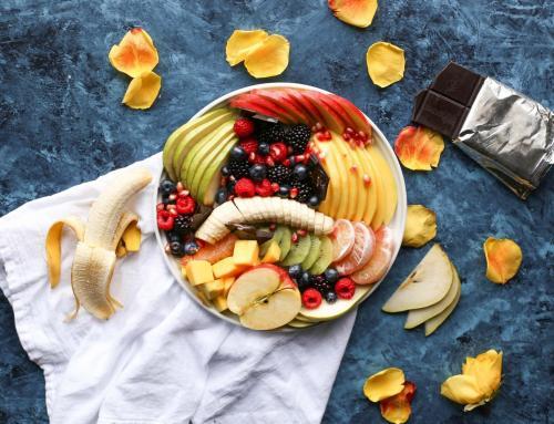 Fruit Platter with Banana, Mango, Berries and Orange